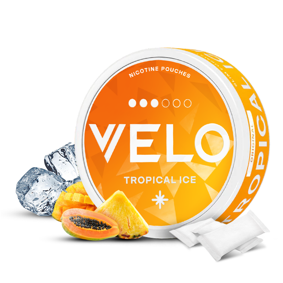 VELO Tropical Ice Flavor Original Oral Nicotine Pouches 10mg velo-tropical-ice-flavor-original-oral-nicotine-pouches-10mg